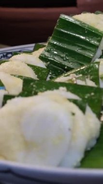 Pirinç keki buharlı pirinç keki. Geleneksel Çin yemeği. Yüksek kalite 4k görüntü