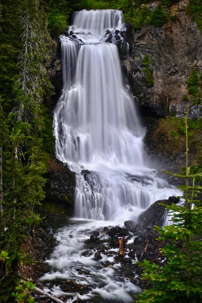 Vackra Vattenfall Garibaldi Park Nära Whistler Village Alexander Falls Callahan — Stockfoto