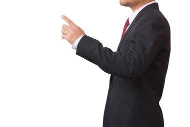 İşadamı bir şey ön tarafta gelin