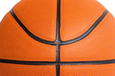 Beyaz bir arka plan üzerinde izole basketbol yarısı