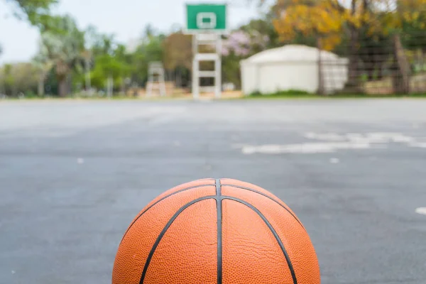 Basketball Basketball Field Front View Copy Space — Stock Photo, Image