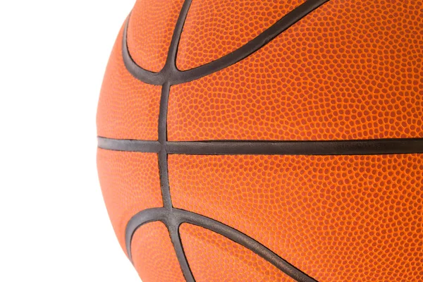 Beyaz bir arka plan üzerinde izole basketbol yarısı