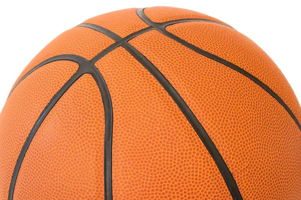 Makro Basketbol Doku Siyah Renkli Çizgi Ile — Stok fotoğraf