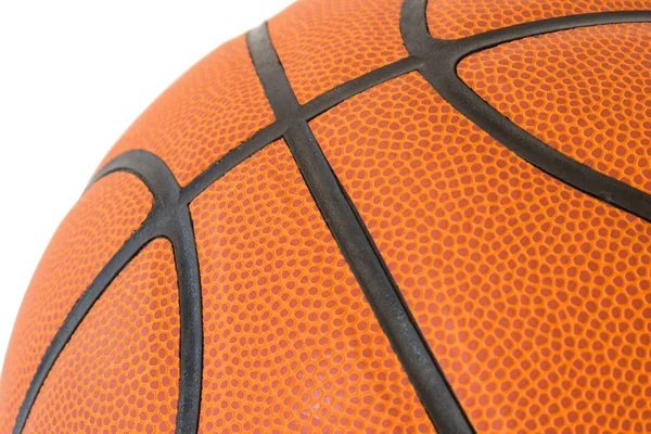 Macro Basketbal Textuur Met Zwarte Kleur Lijn — Stockfoto