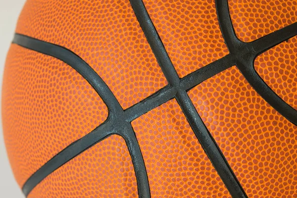 Macro basketball texture with black color line