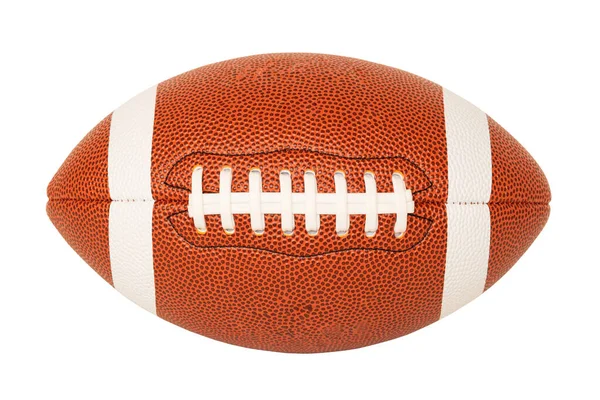 Leather American Football White Background Full Ball — Stock Photo, Image