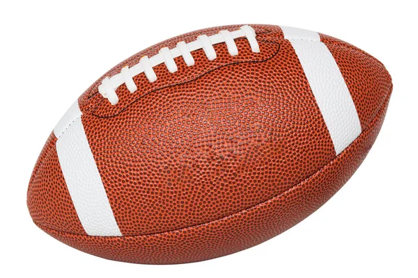 Zbliżenie American Football Izolat Białym Tle Full American Football Ball — Zdjęcie stockowe