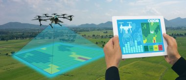 Tarım için robot, araştırma analizi, güvenlik, kurtarma, tarama toprak hidrasyon izleme teknolojisi, arazi gibi çeşitli alanlarda kullanıma robot, sorun verim ve tablet akıllı çiftçi veri göndermek