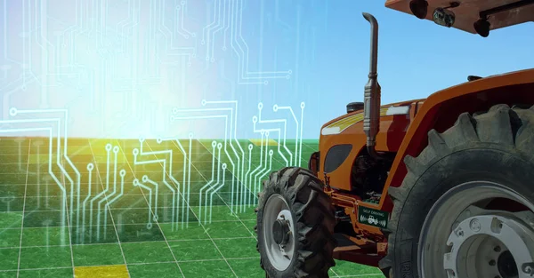 Iot Smart Farming Landbouw Industrie Technologie Met Artificiële Intelligentie Machine — Stockfoto