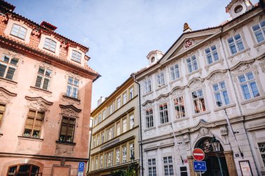 Prague, Çek Cumhuriyeti, görünümü, tarihi cadde ve cepheler, kimse Stare Mesto bölge 