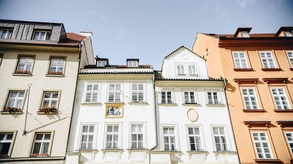 Prague, Czech Republic, view of historical streets and facades, nobody, Stare Mesto district