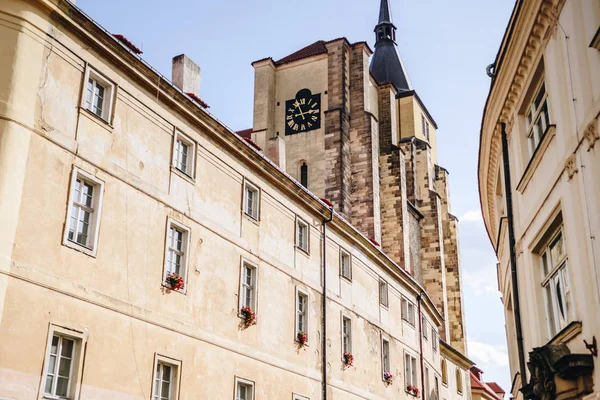 Praga República Checa Vista Calles Fachadas Históricas Nadie Barrio Stare — Foto de Stock