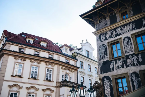 Praga República Checa Vista Calles Fachadas Históricas Nadie Barrio Stare — Foto de Stock