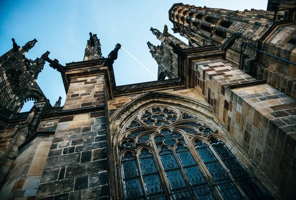 Vitus Cathedral Prag Tjeckien Exteriör Mest Berömda Och Vackra Domkyrka — Stockfoto