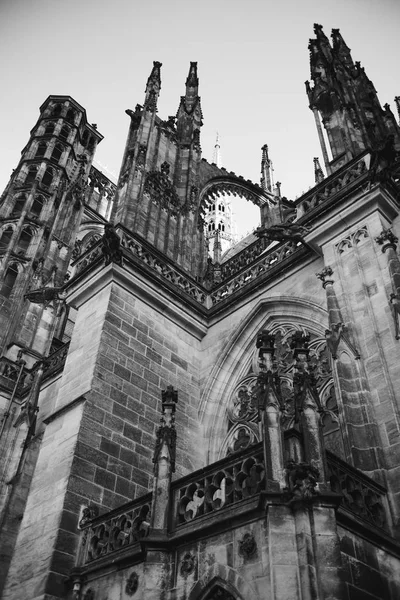 Vitus Cathedral Prag Tjeckien Exteriör Mest Berömda Och Vackra Domkyrka — Stockfoto