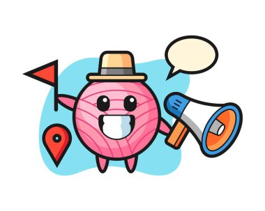 Tur rehberi olarak iplik topu çizgi filmi