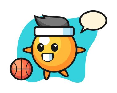 Masa tenisi çizgi filmi basketbol oynuyor.