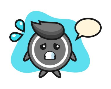 Hokey topu çizgi filmi ve korku jesti.