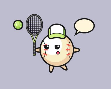 Tenis oyuncusu olarak beysbol çizgi filmi