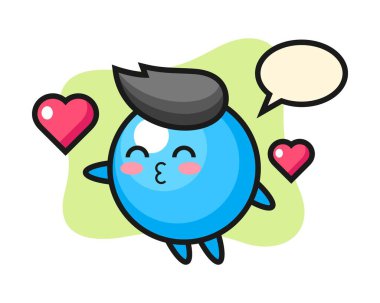 Öpücük jestli sakız topu çizgi filmi.