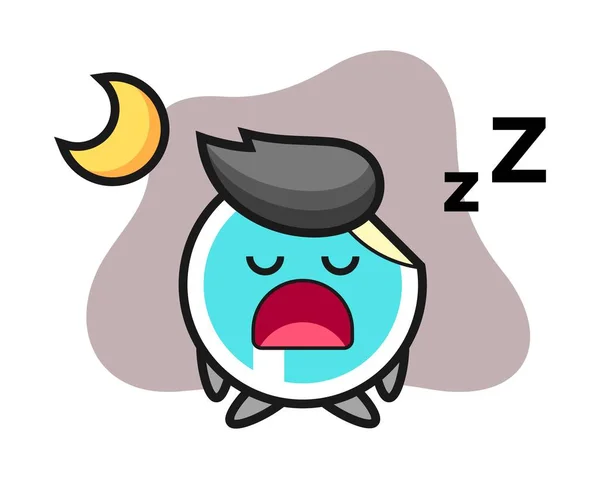 Adesivo Cartoni Animati Dormire Notte — Vettoriale Stock