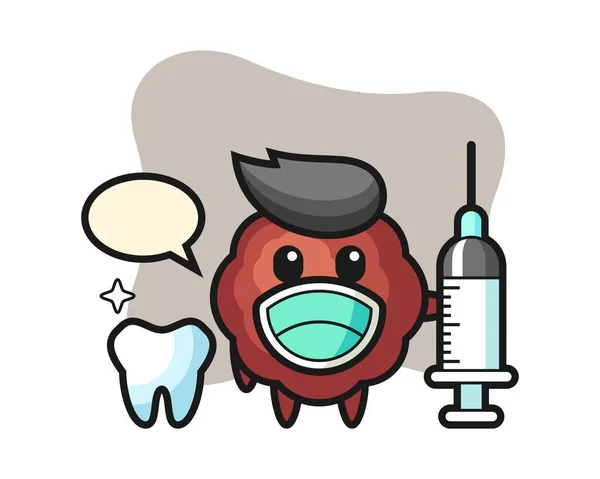 Desenhos Animados Almôndegas Como Dentista —  Vetores de Stock