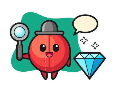 Kriket topu karikatürü ve elmas