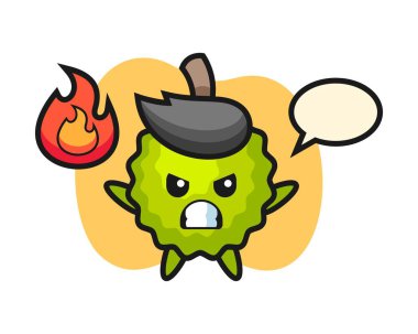 Kızgın hareketlerle Durian çizgi filmi