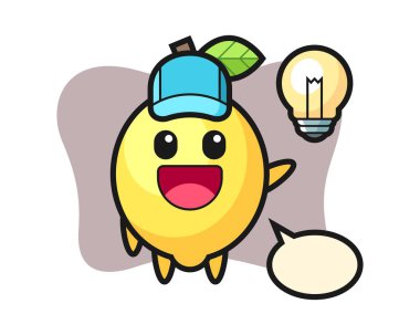Limonlu karakter karikatürü.