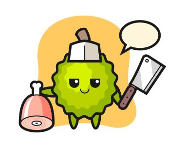 Kasap rolünde Durian çizgi filmi