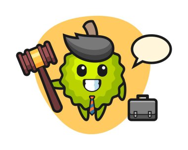 Avukat olarak Durian çizgi filmi.