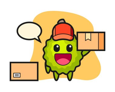 Kurye olarak Durian karikatürü