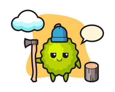 Oduncu olarak Durian çizgi filmi