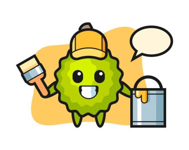 Ressam olarak Durian karikatürü