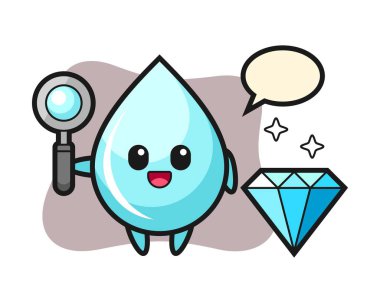 Elmaslı su damlası karakteri tasviri