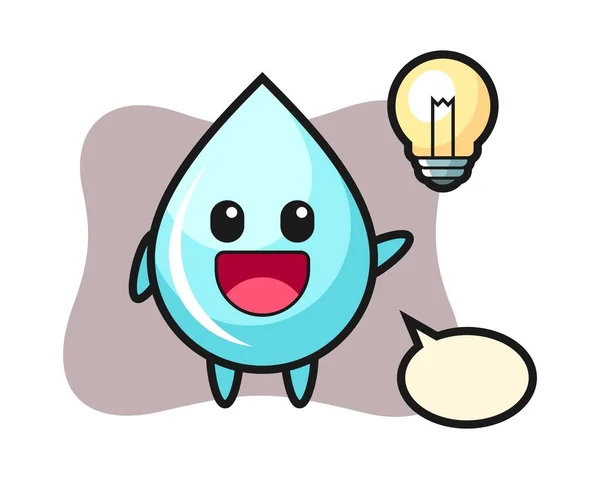 Gota Agua Personaje Dibujos Animados Conseguir Idea — Archivo Imágenes Vectoriales