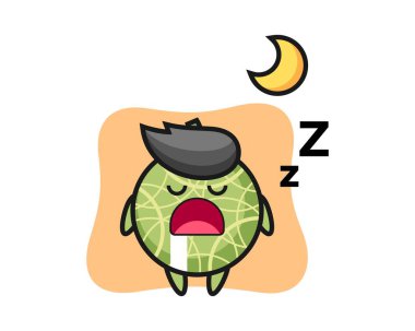 Geceleri uyuyan kavun karakteri çizimi