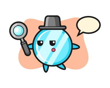 Aynalı çizgi film karakteri büyüteçle arıyor