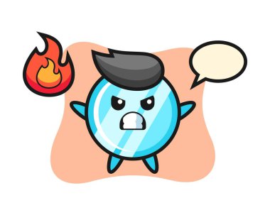 Kızgın hareketlerle ayna karakteri çizgi filmi