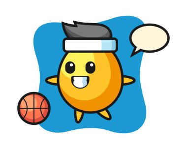 Altın Yumurta çizgi filmi basketbol oynuyor.