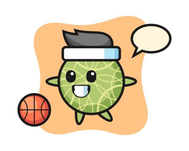 Karpuz çizgi filmi basketbol oynuyor.