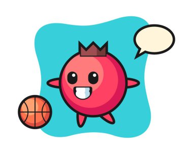 Kızılcık çizgi filmi basketbol oynuyor.