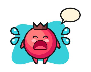 Ağlama hareketli kızılcık karikatürü çizimi