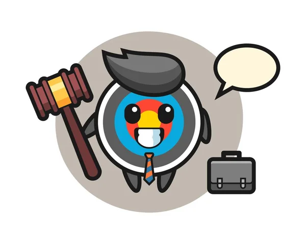 Illusztráció Cél Íjászat Kabala Mint Ügyvéd — Stock Vector