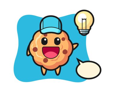 Çikolata parçalı kurabiye karakteri çizgi filmi fikri kapıyor.