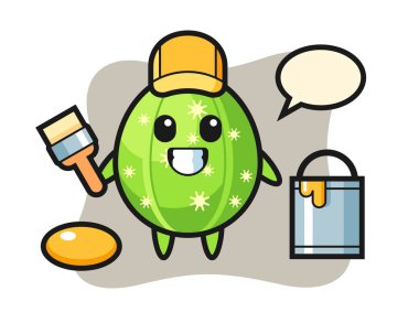 Bir ressam olarak kaktüsün çizimi