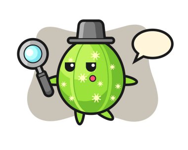 Kaktüs çizgi film karakteri büyüteçle arıyor