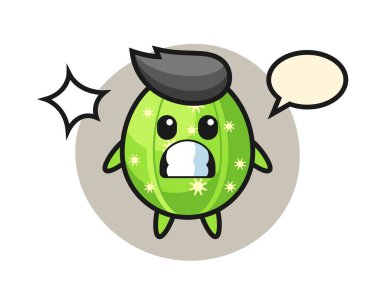 Kaktüs karakteri, şok edici bir jest.