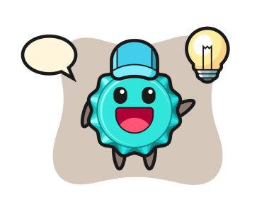 Şişe kapağı karakteri fikri kaptı.