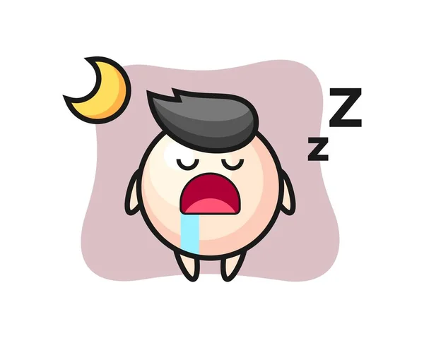 Pérola Personagem Desenho Animado Dormindo Noite —  Vetores de Stock